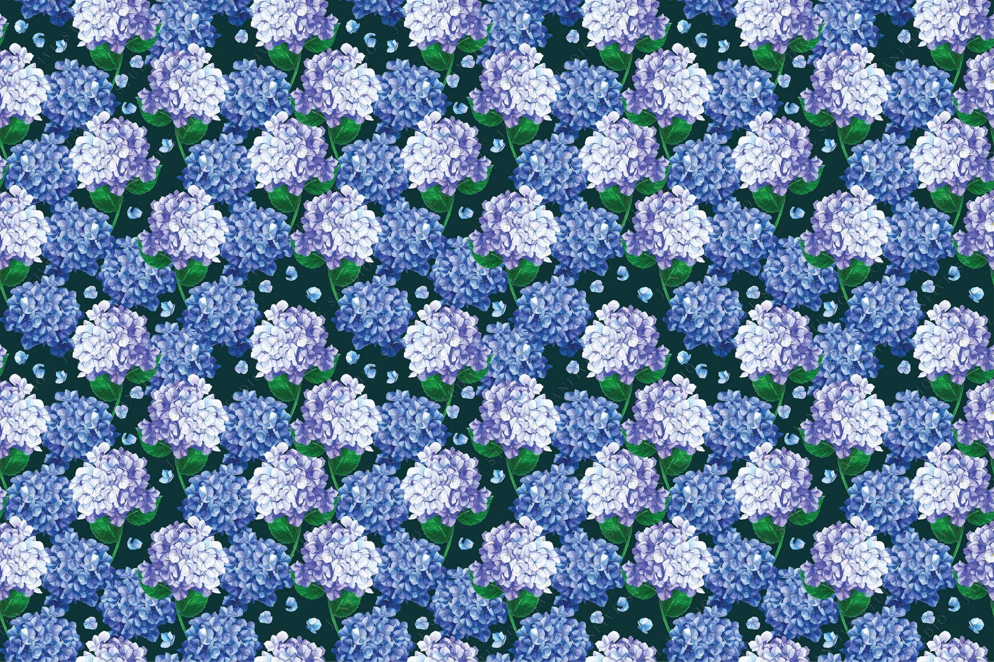 Janfive Studio Hortensia Emerald pattern